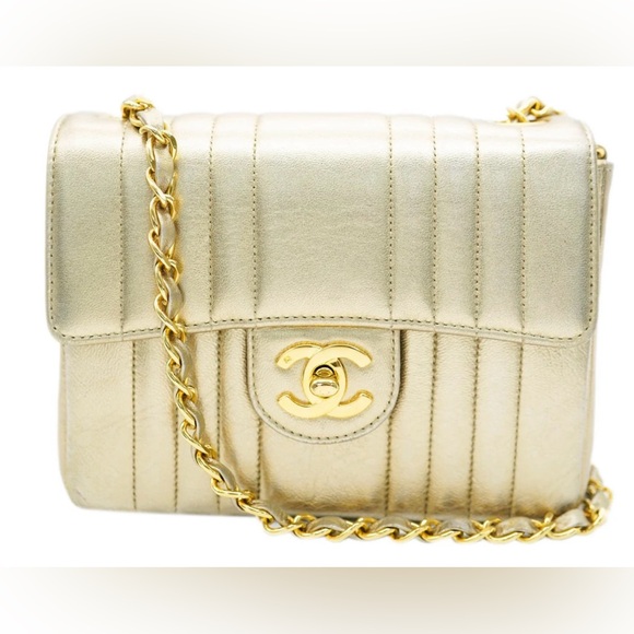 CHANEL MINI GOLD MADEMOISELLE BAG - COMES FULL SET - Picture 1 of 15